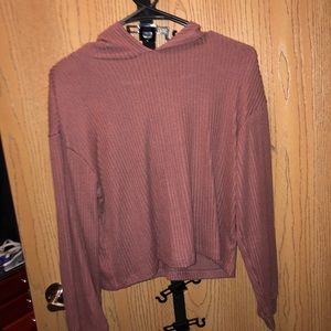 NWOT ribbed long sleeve w a hood